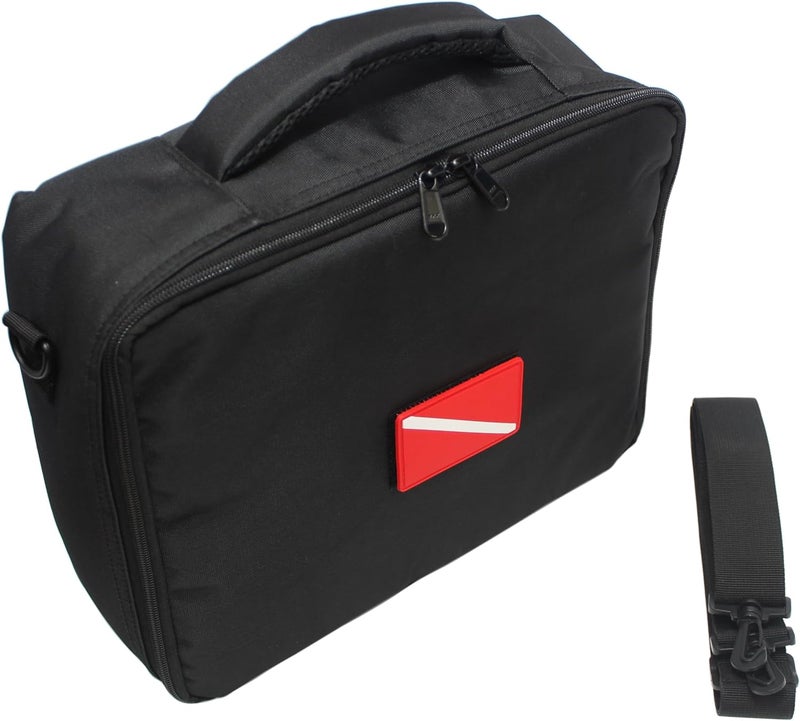 DiveTec Scuba Diving Regulator Bag - Compact Durable Travel Storage with Suitcase Buckle, Detachable Shoulder Strap, Interior Hook-and-Loop Straps & Transparent Document Pocket for Gear Protection - Image 1